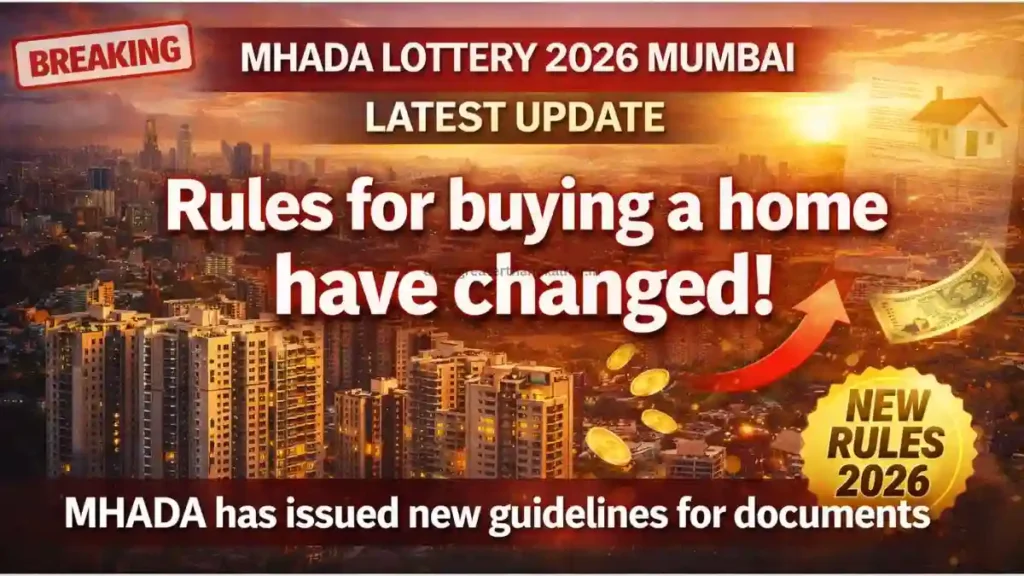 MHADA Lottery 2026 Mumbai Latest Update: Rules for buying a home have changed! MHADA has issued new guidelines for documents