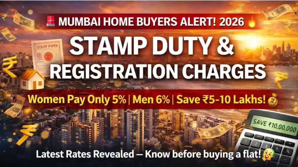 Planning to buy a home? Check the latest Stamp Duty and Registration charges in Mumbai for 2026. Know gender-based rates, Metro Cess, and saving tips.