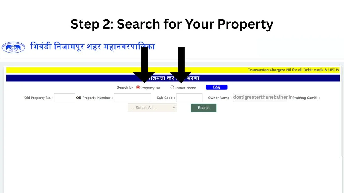 Step 2: Search for Your Property