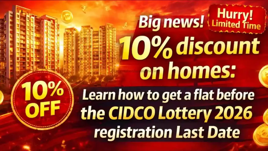 Big news! 10% discount on homes: Learn how to get a flat before the CIDCO Lottery 2026 registration Last Date