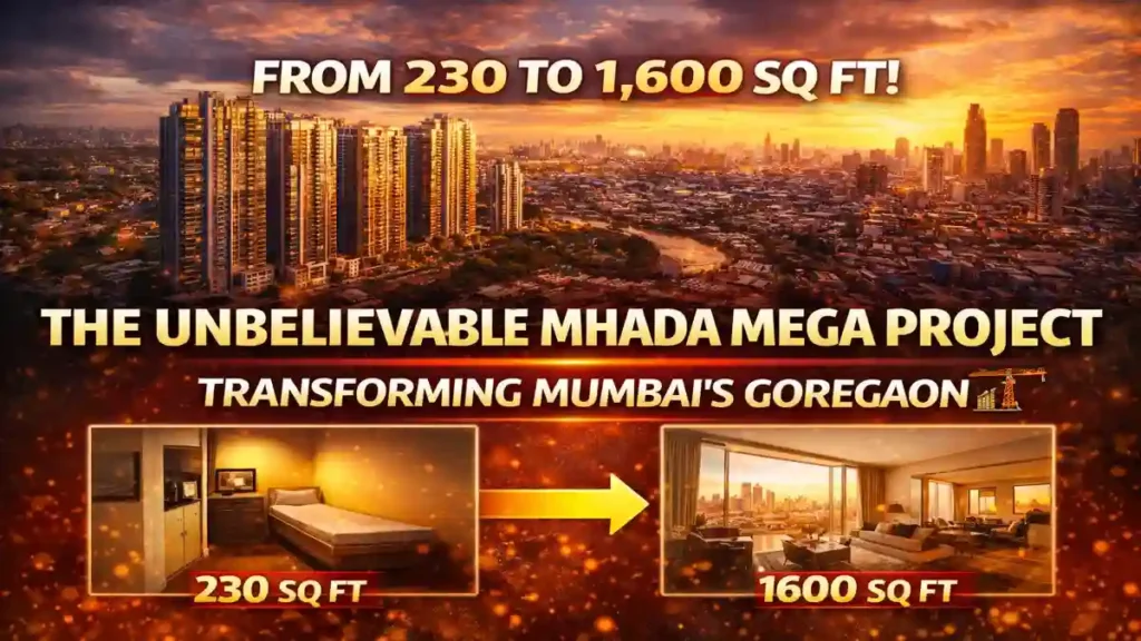 MHADA Goregaon Redevelopment Project: From a 230 Sq Ft Chawl to a 1600 Sq Ft Luxury Flat! MHADA's Biggest Miracle in Mumbai
