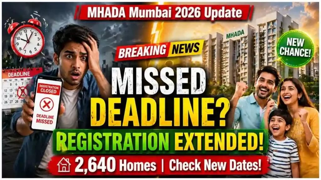MHADA Mumbai Lottery 2026 Registration Extended: Last Chance to Apply for 2640 Homes! Draw to be held on June 5