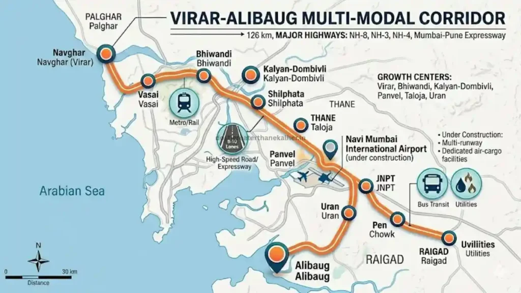 Virar Alibaug Corridor Route Map